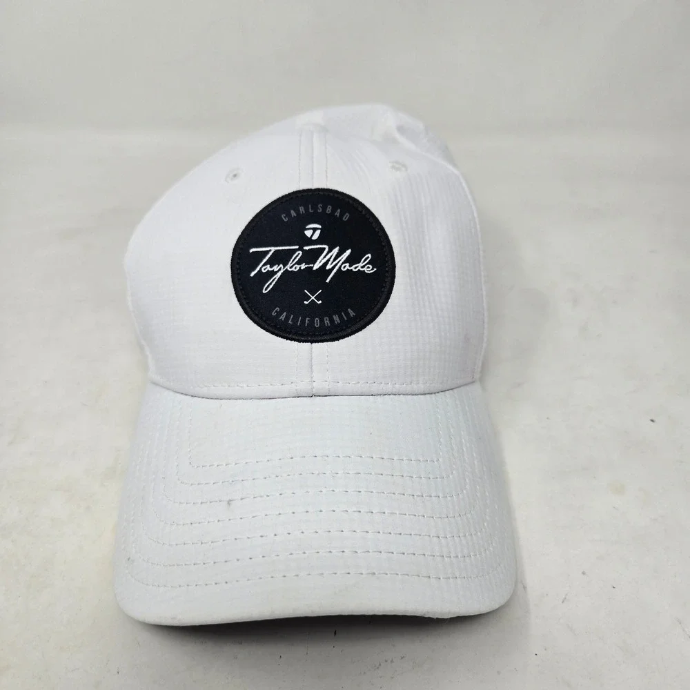 TaylorMade 7nine Golf Hat White Carlsbad California Patch Adjustable Cap 102699